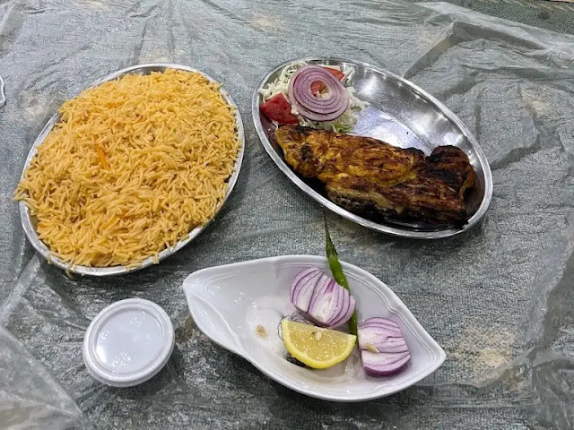 قسم الدجاج على الفحم