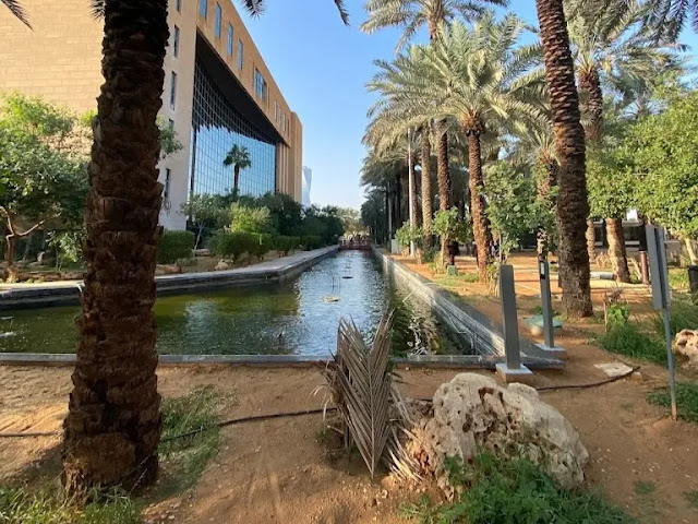 الجلوس بالقرب من الجدول المائي